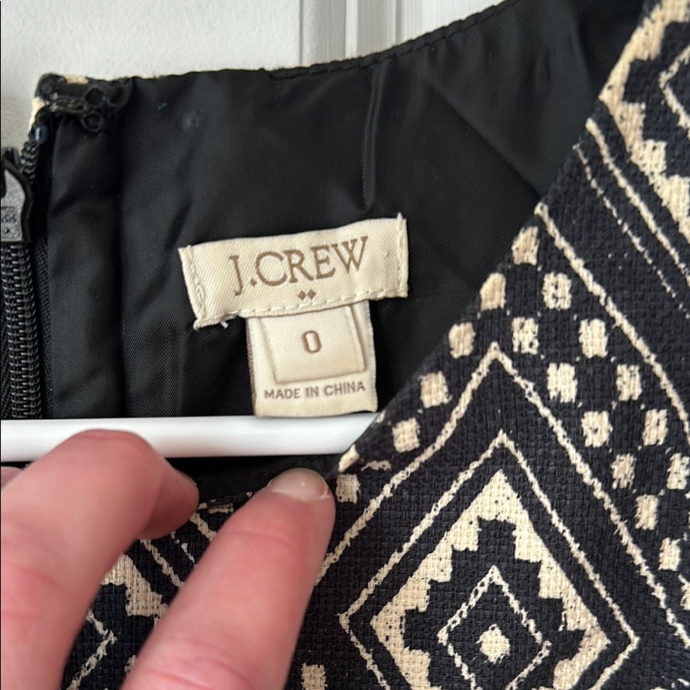 J.Crew Black and White Pattern Dress - Picture 2 of 3